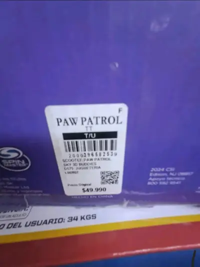 Scooter NUEVO 3 ruedas Paw Patrol Skye rosa - miniatura 4