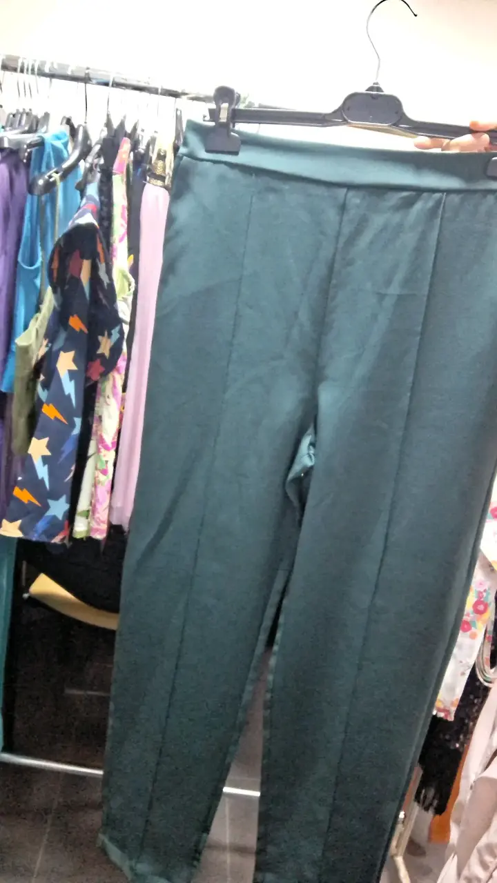 Pantalones de vestir verde oscuro para mujer