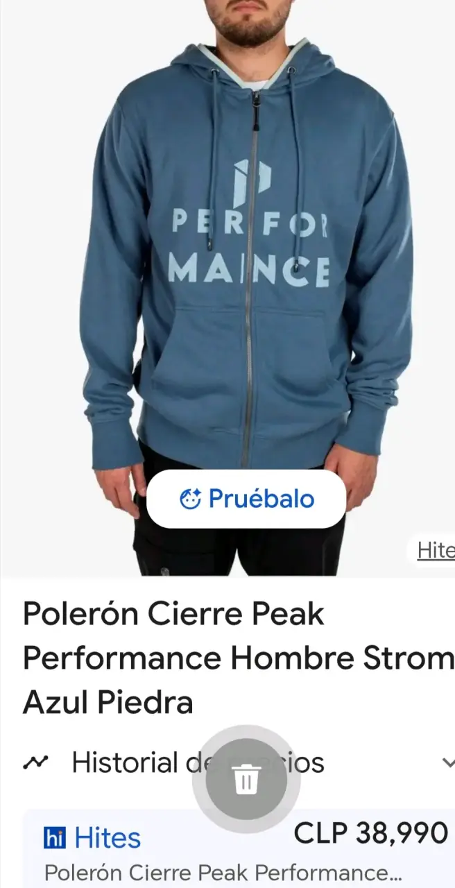 Polerón Hombre Peak Performance Azul Piedra - 1