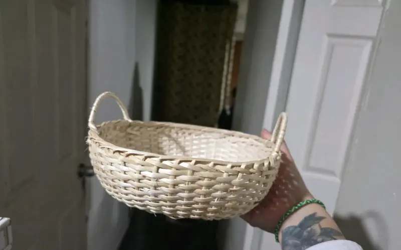 Canasto o frutero de mimbre con asas - 4
