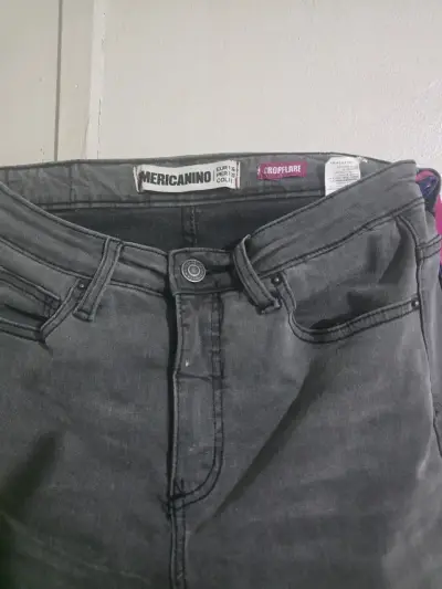 Jeans grises americanino corte flare - miniatura 3