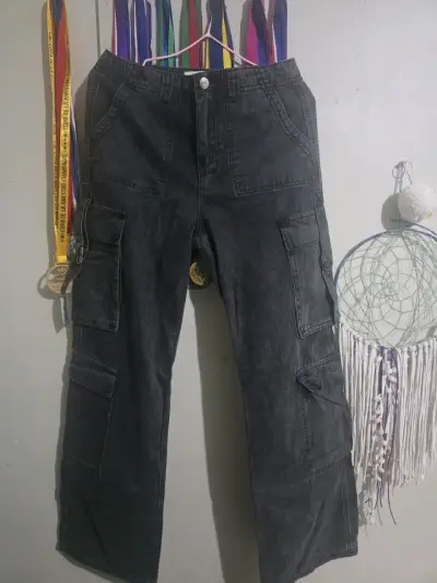 Pantalones cargo negros Sybilla para mujer - miniatura 1