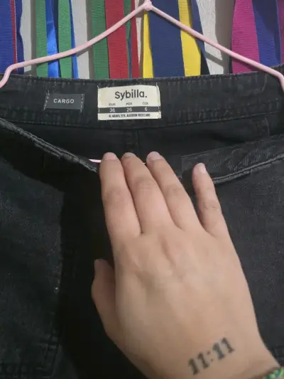 Pantalones cargo negros Sybilla para mujer - miniatura 3
