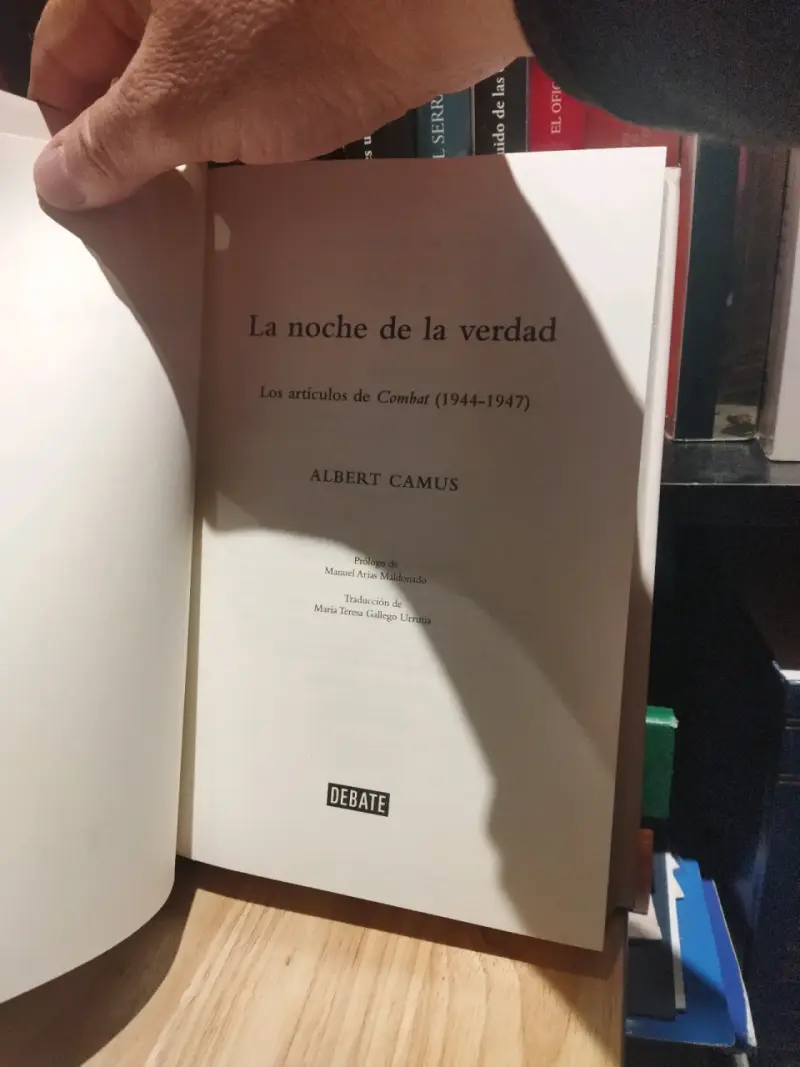 Libro 'La Noche de la Verdad' de Albert Camus - 3