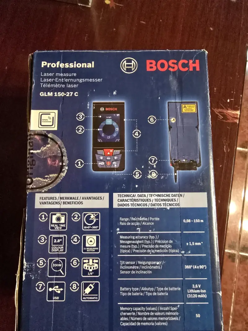 Medidor Láser Bosch GLM 150-27 C con Bluetooth - 3