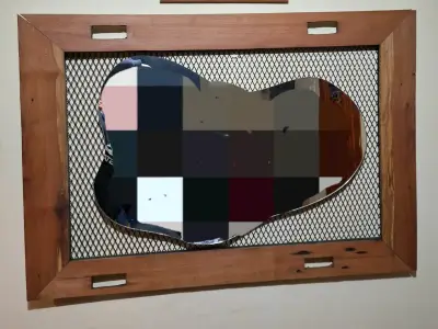 Espejo decorativo con marco de roble - miniatura 1