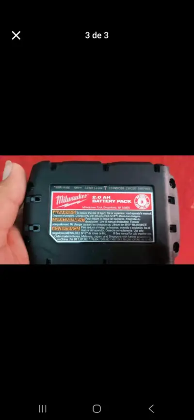 Batería Milwaukee M18 RedLithium 2.0 Ah - miniatura 1