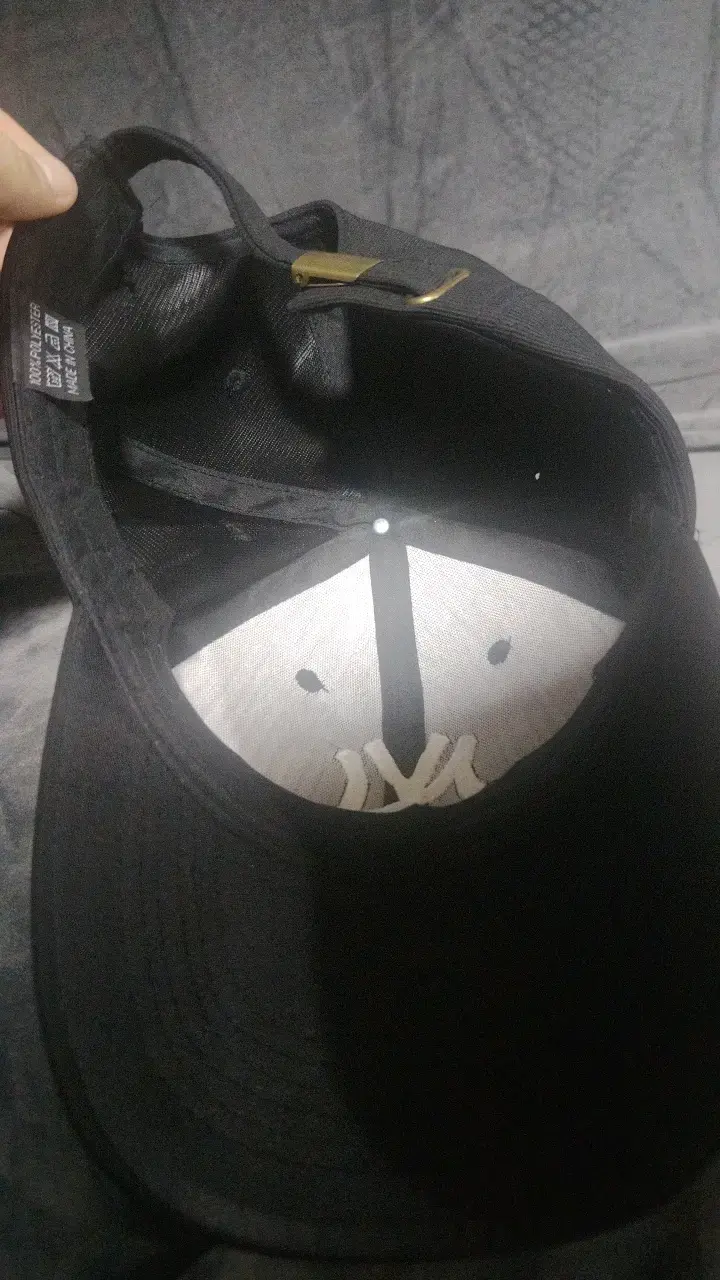 Gorra negra con logo NY ajustable - 3