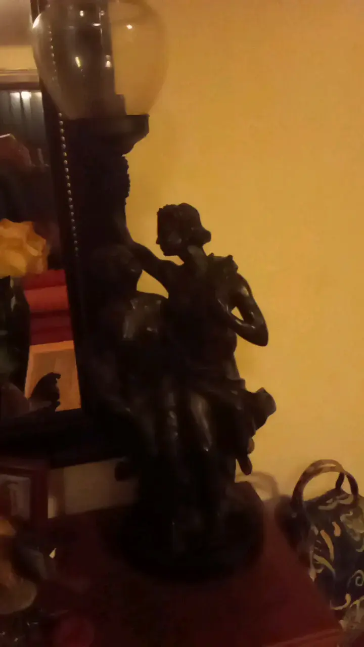 Lámpara antigua de Resina pareja