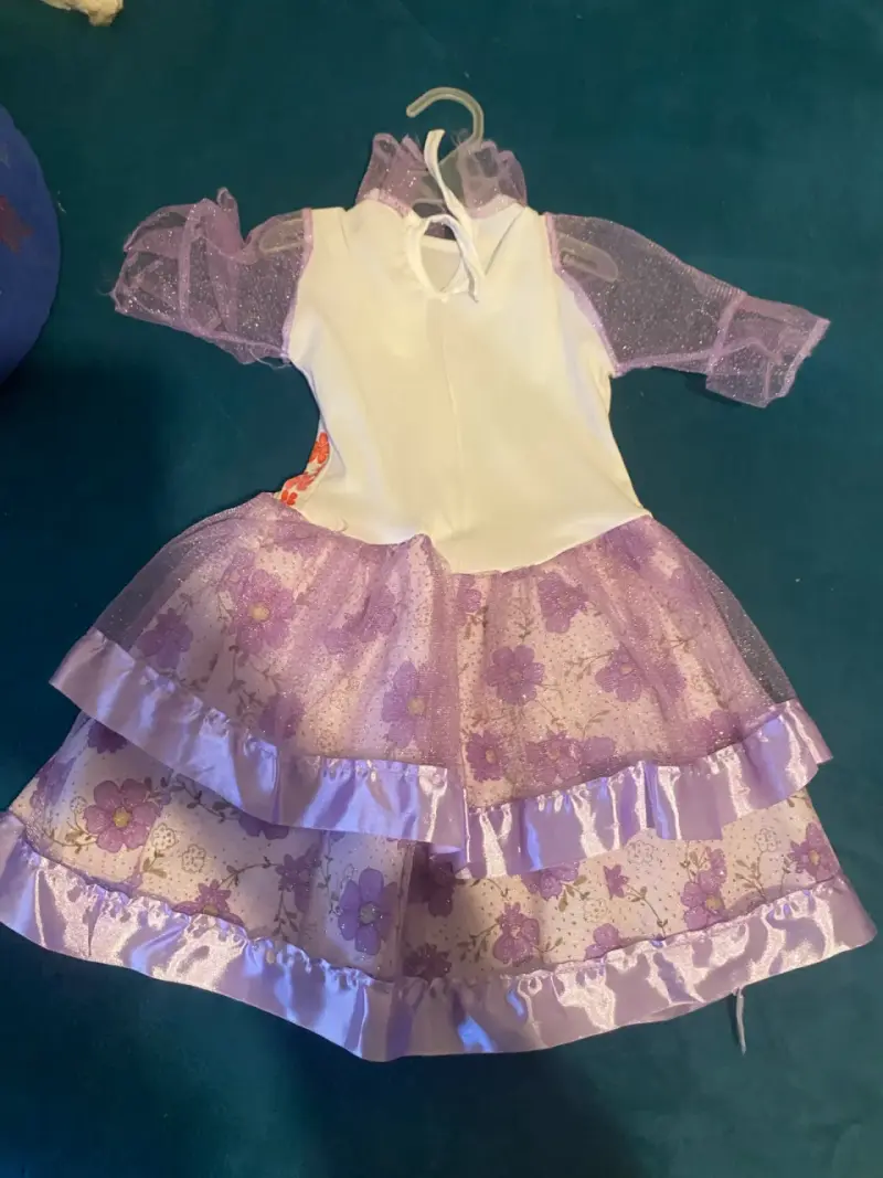 Vestido infantil Encanto con diseño floral y lazo - 2