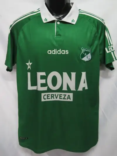 Camiseta verde Deportivo Cali talla M retro 1996 - miniatura 1