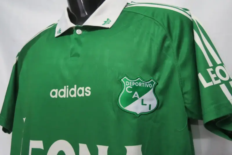 Camiseta verde Deportivo Cali talla M retro 1996 - 2