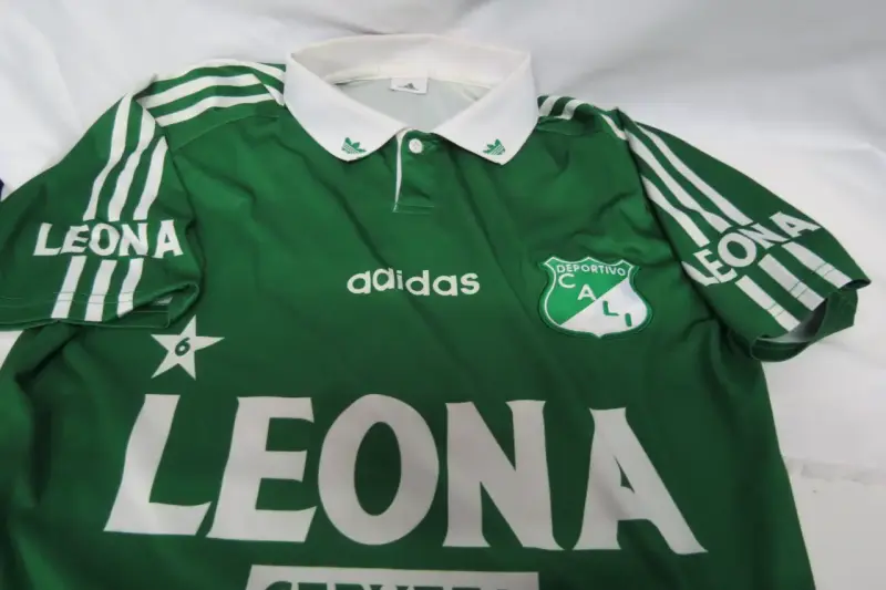Camiseta verde Deportivo Cali talla M retro 1996 - 5
