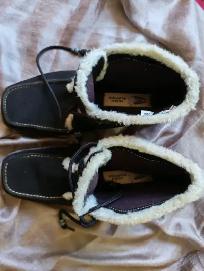 Botines de invierno Hush Puppies negros con forro - miniatura 4