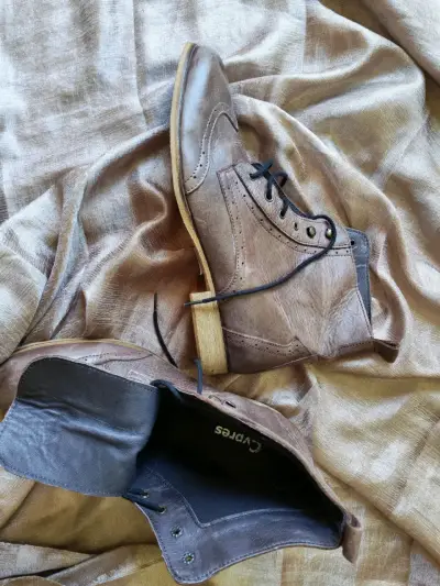 Botines de cuero marrón para mujer Cyprès - miniatura 1