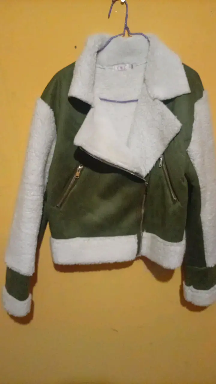 Chaqueta de invierno verde con forro de lana - 2