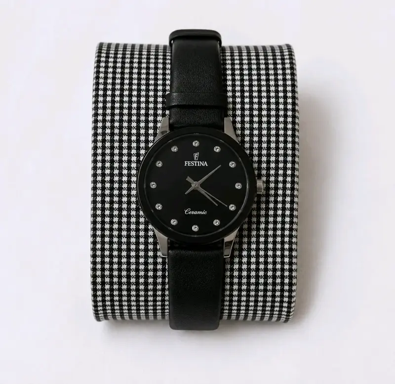 Reloj Festina Negro con Correa de Cuero - 3