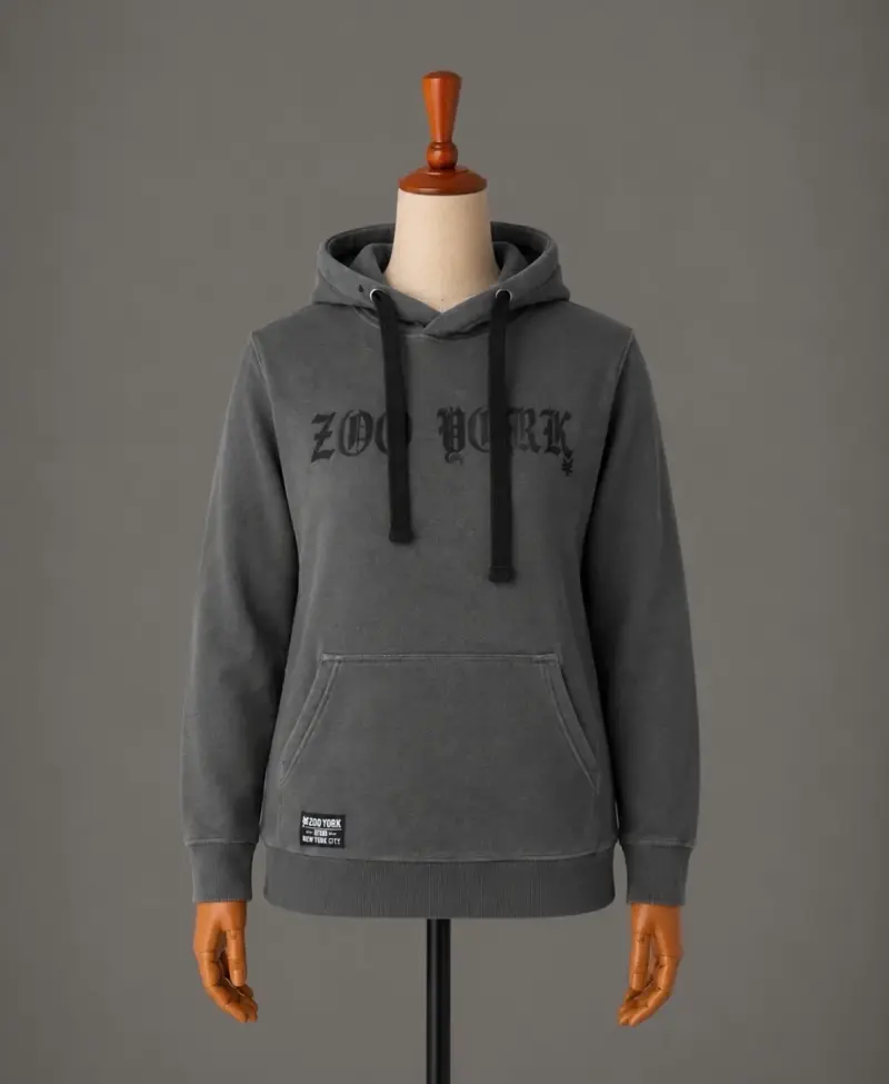 Polerón con capucha gris Zoo York para hombre