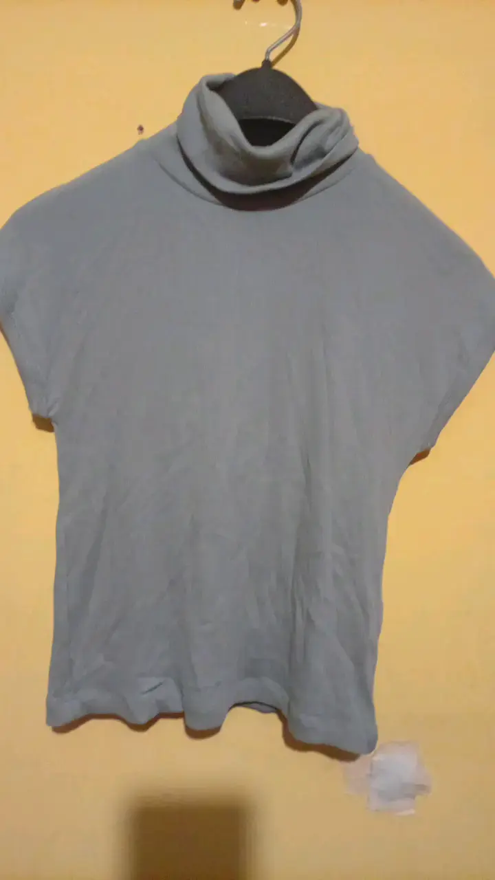 Polera cuello alto gris Zara para mujer - 2