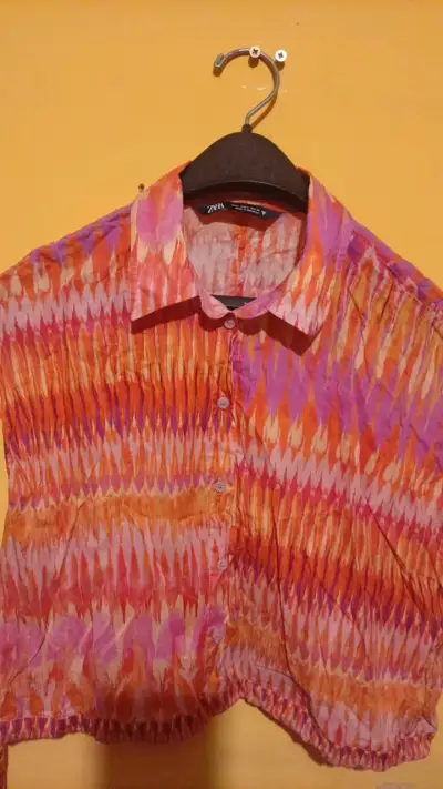 Blusa estampada multicolor Zara - miniatura 1