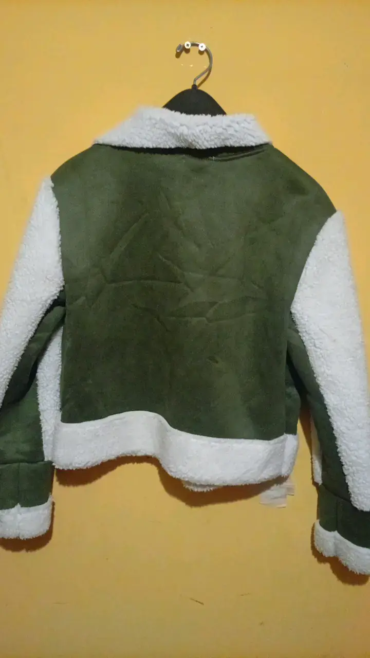 Chaqueta de invierno verde con forro de lana - 4