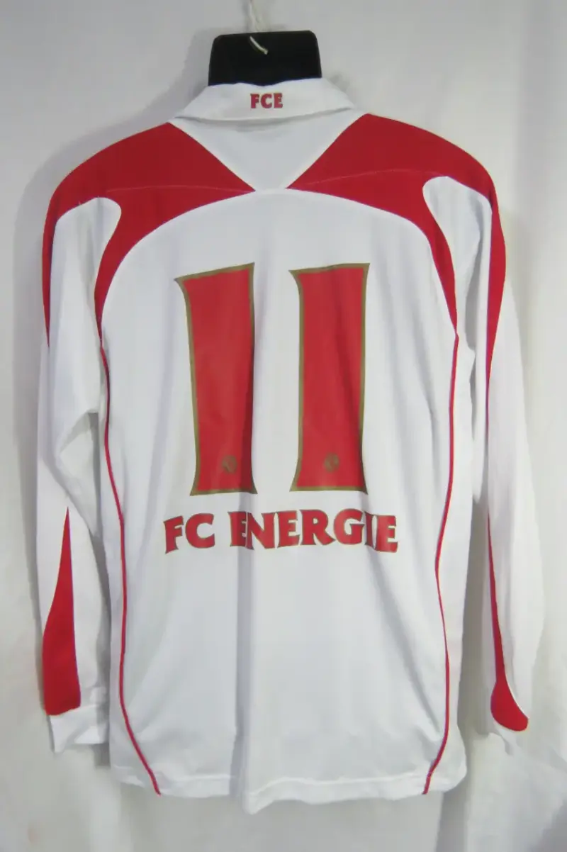 Camiseta deportiva Saller Energie Cottbus blanca y roja - 5