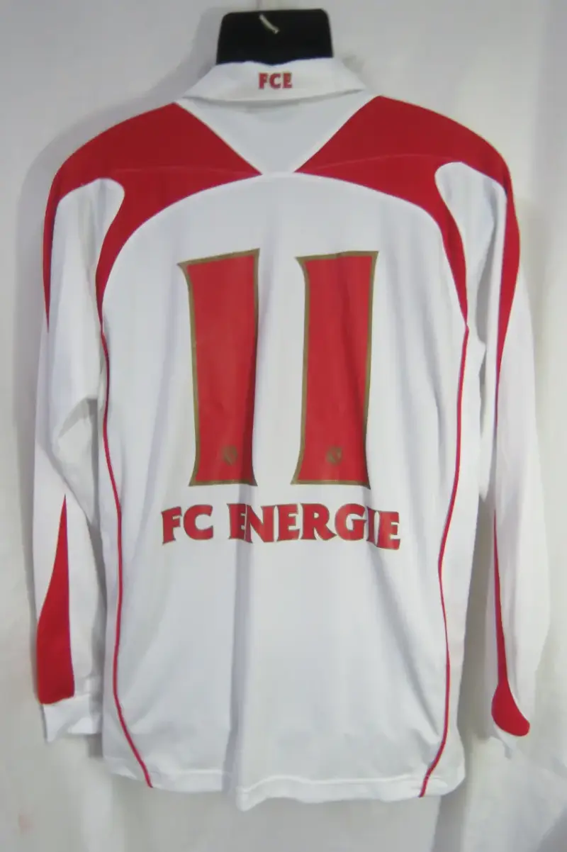 Camiseta deportiva Saller Energie Cottbus blanca y roja - 6