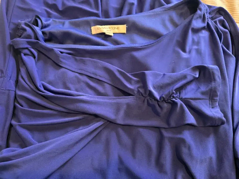 Vestido azul Evan-Picone elegante - 2