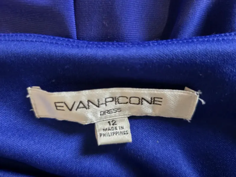 Vestido azul Evan-Picone elegante - 3