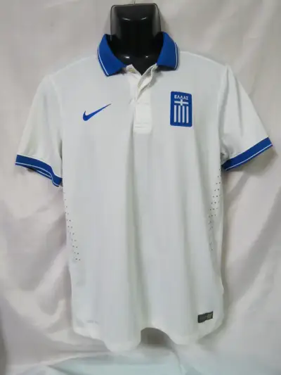 Polera de fútbol Nike Grecia blanca TALLA M - miniatura 1