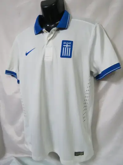 Polera de fútbol Nike Grecia blanca TALLA M - miniatura 2