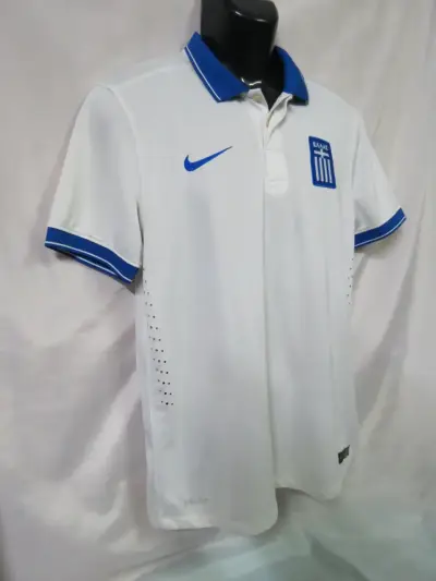 Polera de fútbol Nike Grecia blanca TALLA M - miniatura 3