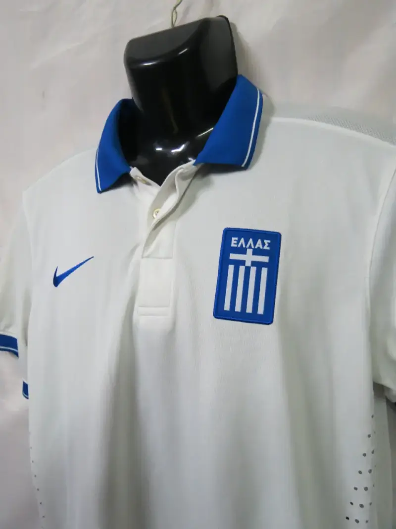 Polera de fútbol Nike Grecia blanca TALLA M - 4