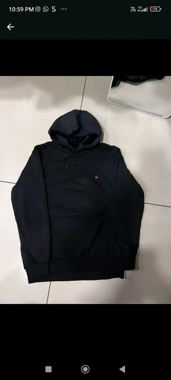 Polerón negro con capucha Tommy Hilfiger