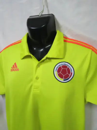 Polera de fútbol amarilla  Colombia TALLA S - miniatura 4