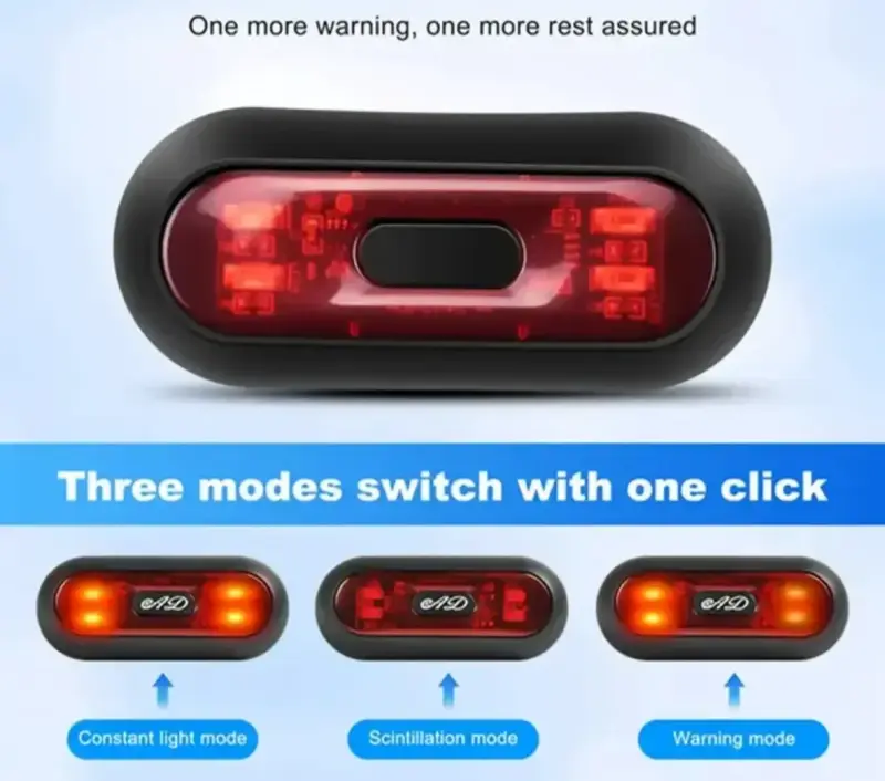 Luz trasera LED para casco moto o bicicleta - 5