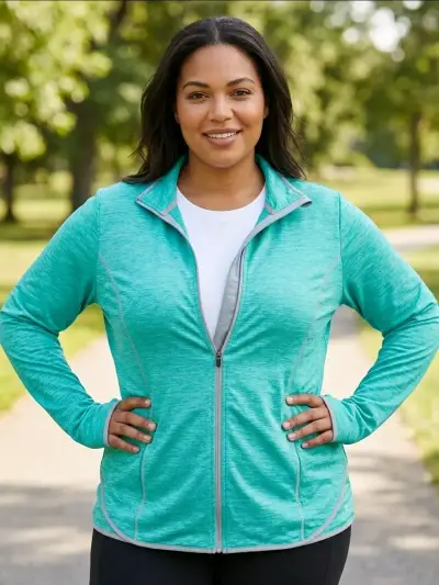 Chaqueta deportiva verde para mujer talla Xl - miniatura 1