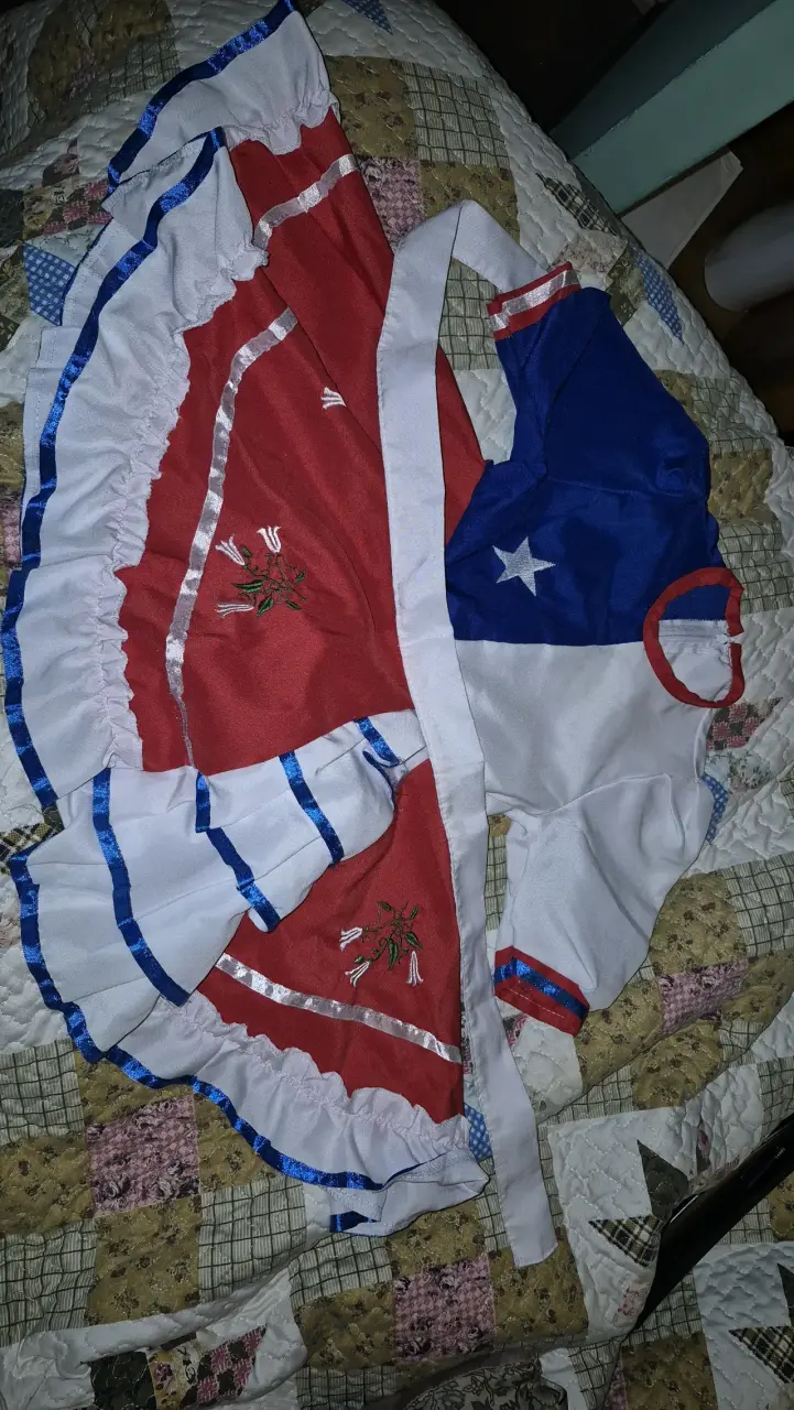 Vestido de huasa para niña Talla 12m