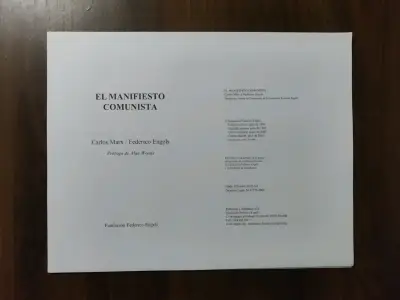 Impresión Libro Manifiesto Comunista Marx y Engels - miniatura 1