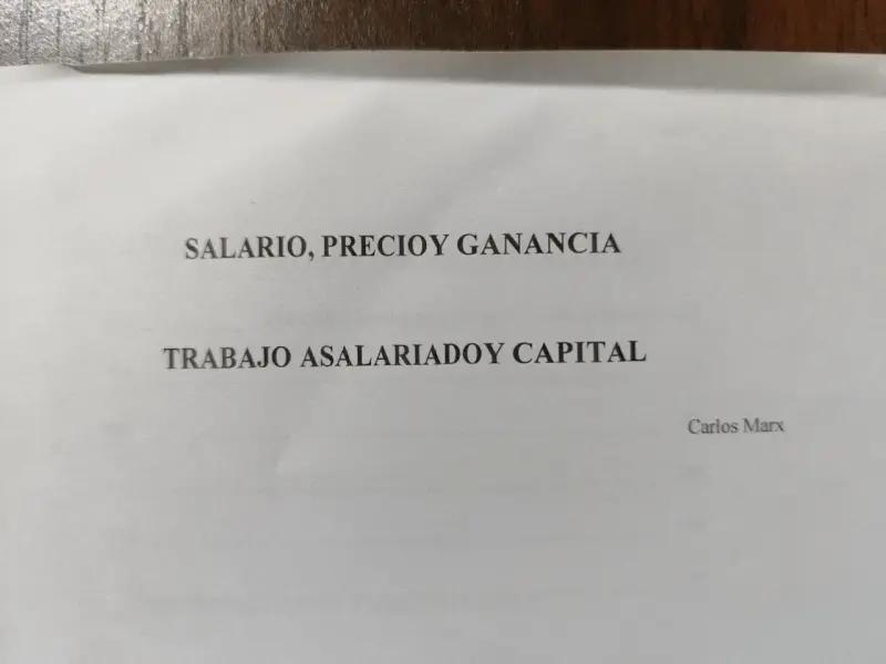 Impresión Libro Salario, Precio y Ganancia Marx - 2