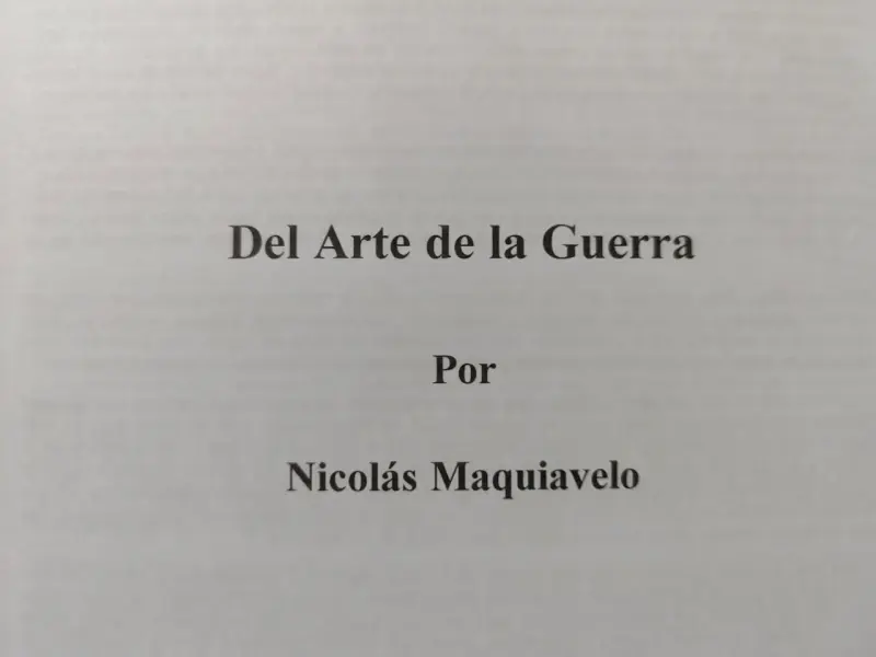 Impresión Libro Del Arte de la Guerra Maquiavel - 2