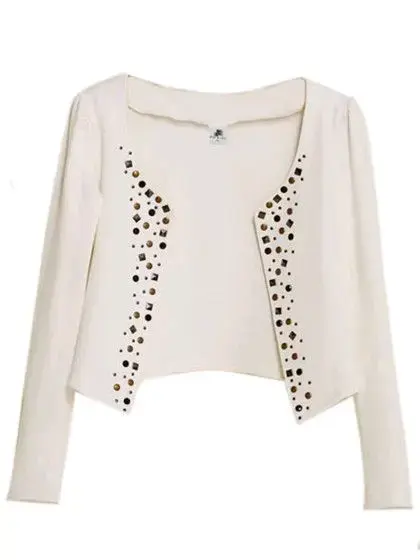 Chaqueta blanca con detalles decorativos - 2