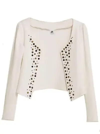Chaqueta blanca con detalles decorativos - miniatura 2