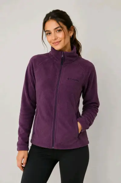 Chaqueta polar morada Columbia para mujer - miniatura 1