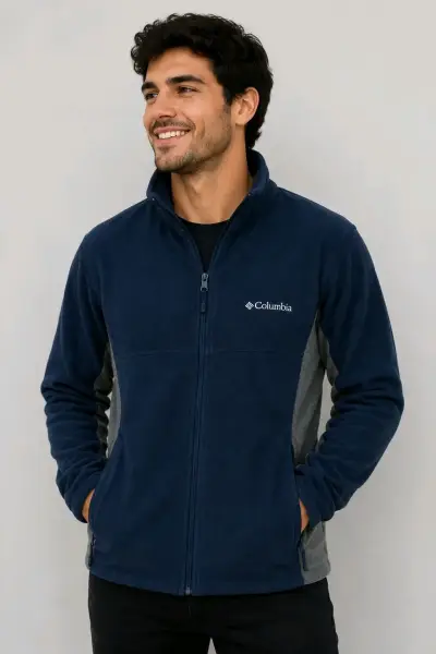 Chaqueta polar azul Columbia para hombre - miniatura 1