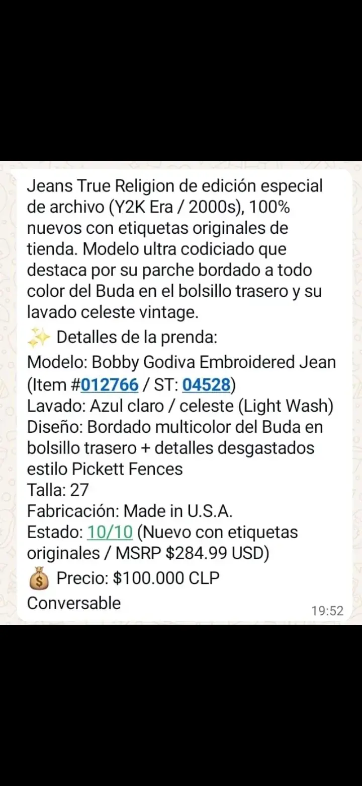 Jeans True Religion con diseño bordado - 6