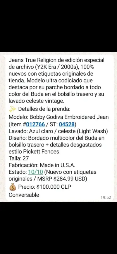Jeans True Religion con diseño bordado - miniatura 6