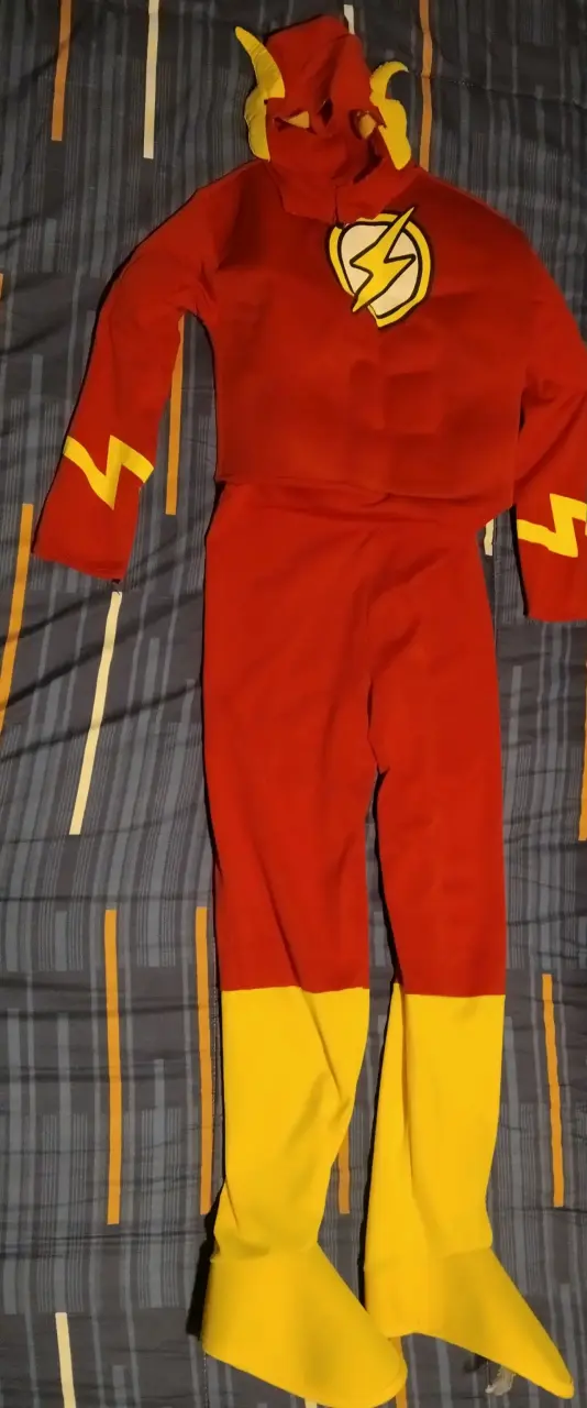 Disfraz de superhéroe rojo y Alba para niños