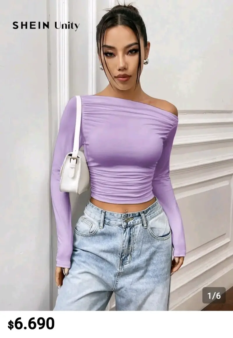 Top morado manga larga - 2