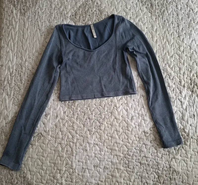 Crop Top Manga Larga - 1